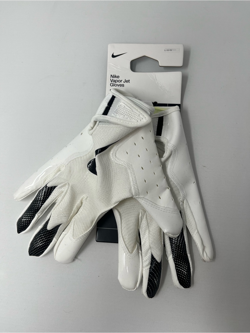 Nike Adult Vapor Jet Football Gloves White/Black Size Large
